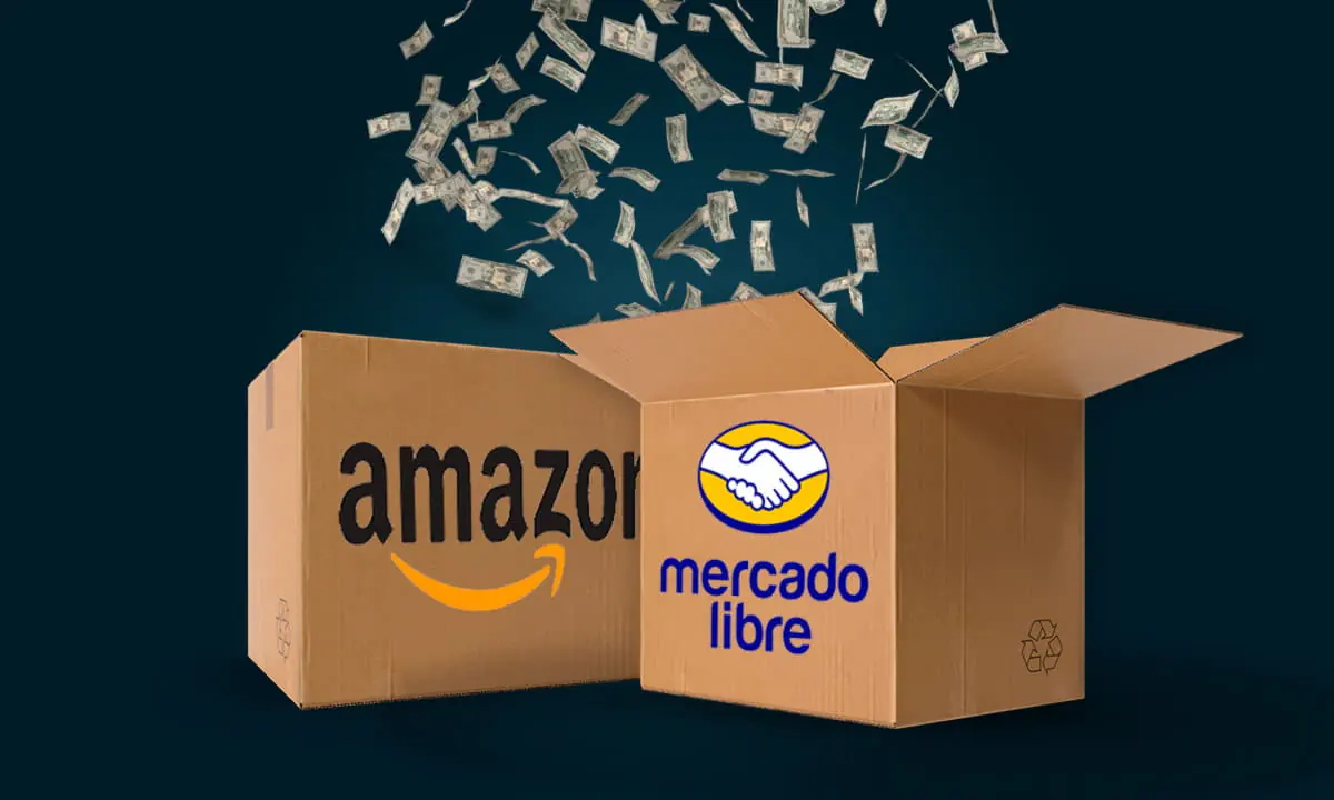 Caja de envío con productos de bienestar en un almacén de comercio electrónico
