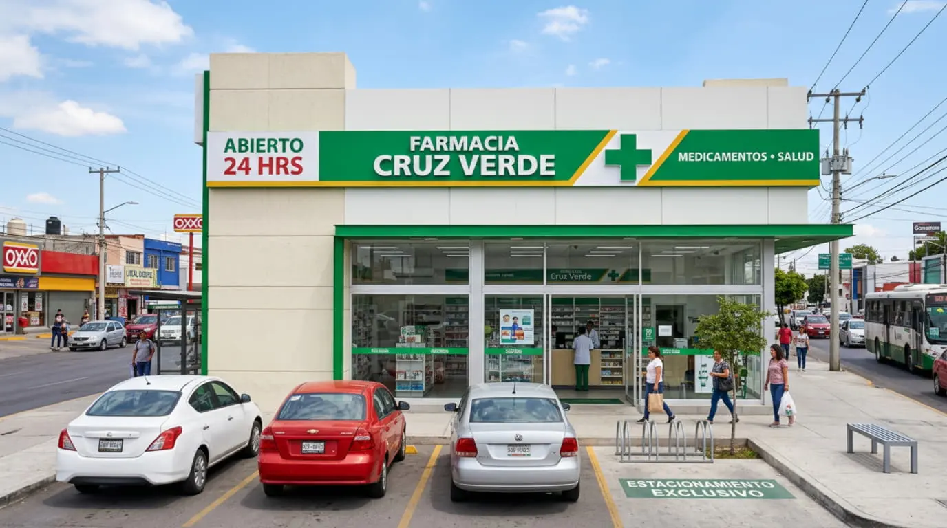Mostrador de droguería con estantes de suplementos dietarios y productos de bienestar