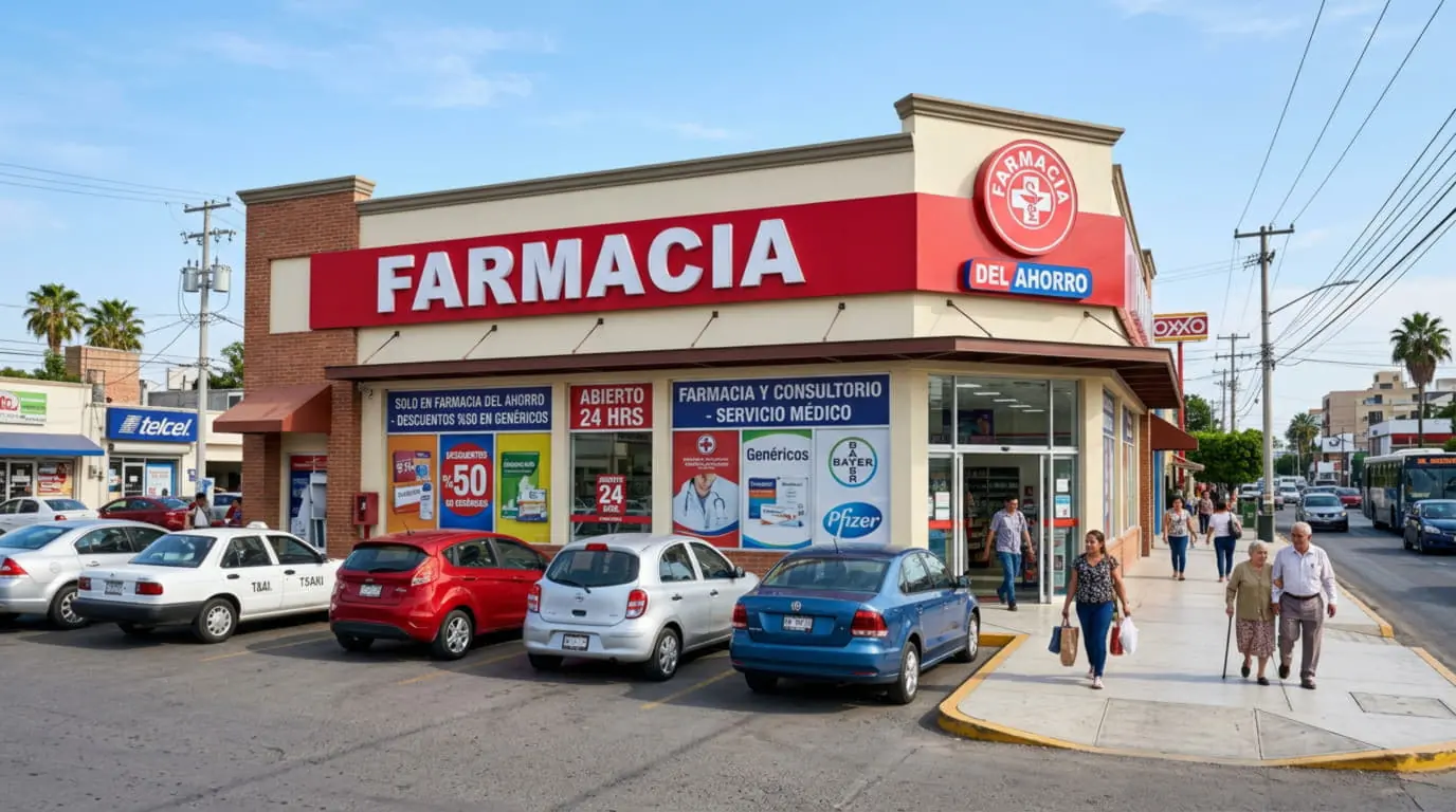 Pasillo de una farmacia con vitaminas y productos para huesos y articulaciones